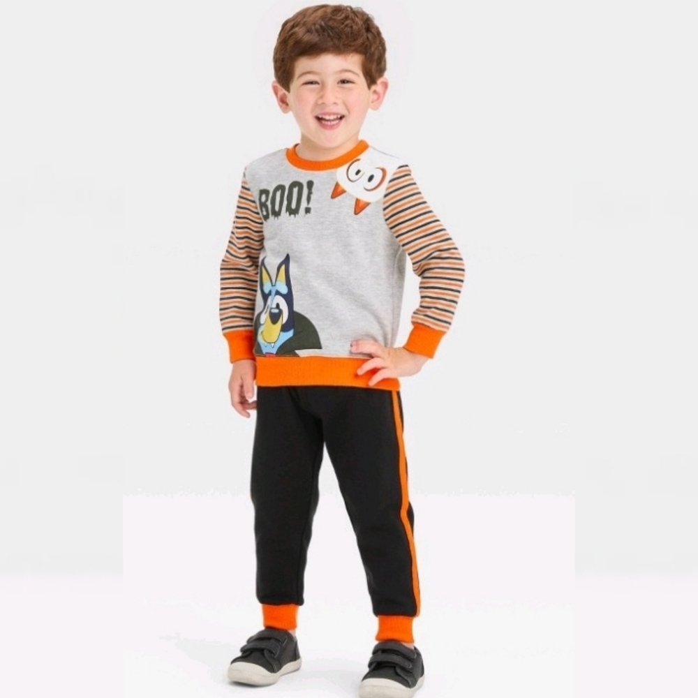Bluey Halloween Toddler Fleece Top and Bottom Set